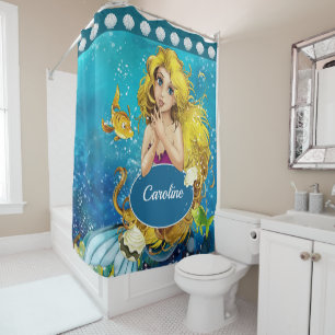 Mermaid Thème Douche Rideau