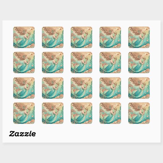 Mermaid theme party custom stickers (Vel)