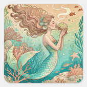 Mermaid theme party custom stickers (Voorkant)