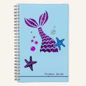 Mermaid Theme Personalized Organizer Journal Notitieboek (Voorkant)