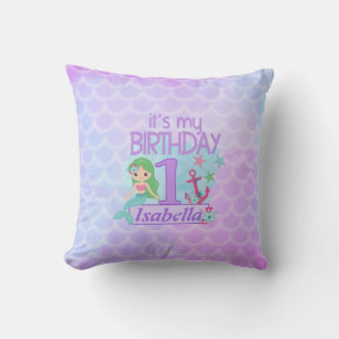 Mermaid themed 1st Birthday Sierkussen