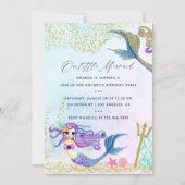Mermaid themed Birthday Party Kaart (Voorkant)