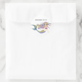 Mermaid themed Birthday Ronde Sticker (Tas)
