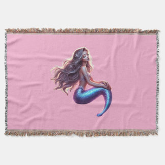 Mermaid throw blanket deken