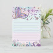 Mermaid Time Capsule Message to you Blank Kaarten (Staand voorkant)