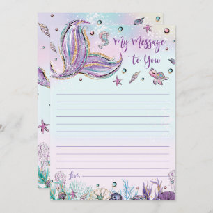 Mermaid Time Capsule Message to you Blank Kaarten