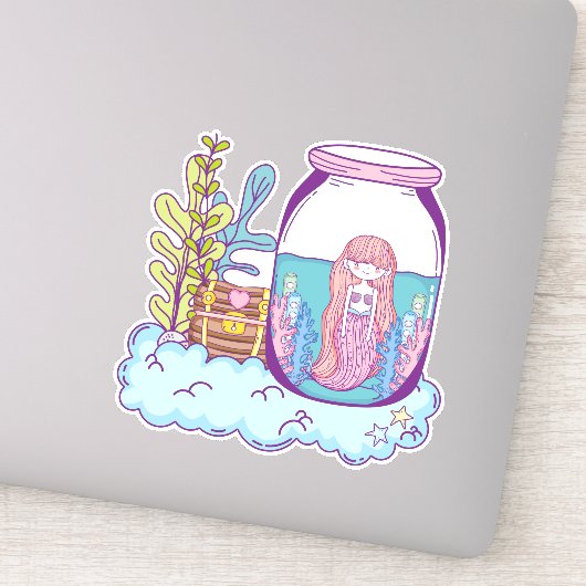 Mermaid Treasure Vinyl Stickers (Detail)