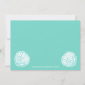 Mermaid Turquoise Beach Party Invitation personnal (Dos)