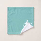 Mermaid Turquoise Blue White Beach (Gant de toilette)