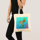 Mermaid & Turtle Friend Canvas tas (Voorkant (product))