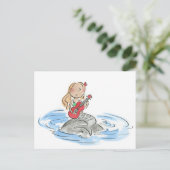 Mermaid Ukulele Briefkaart (Staand voorkant)