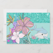 Mermaid Under the Sea 3e invitation anniversaire (Dos)