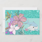 Mermaid Under the Sea 4th Birthday invitation (Dos)