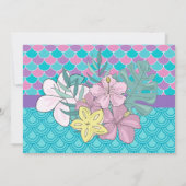 Mermaid Under the Sea 7e invitation anniversaire (Dos)