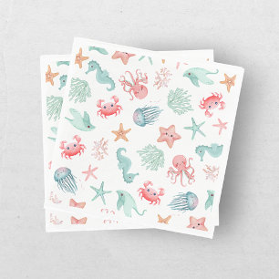 Mermaid Under the Sea Meisjes Verjaardag Servet
