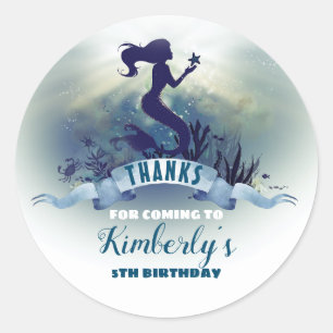 Mermaid under Zee Bedankt Ronde Sticker