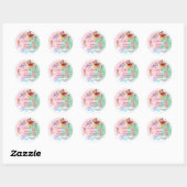 Mermaid under Zee Bedankt Stickers (Vel)