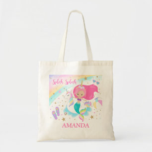 Mermaid & Unicorn Canvas tas