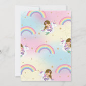 Mermaid Unicorn Pool Party Anniversaire Invitation (Dos)