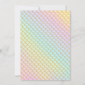 Mermaid Unicorn Rainbow Invitations d'anniversaire (Dos)