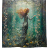 Mermaid Van Gogh Style Douche rideau (Devant)