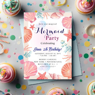 Mermaid Verjaardagsfeest Kaart