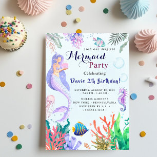 Mermaid Verjaardagsfeest Kaart