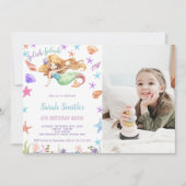 Mermaid verjaardagsuitnodigingen voor kinderen Kaart (Voorkant)