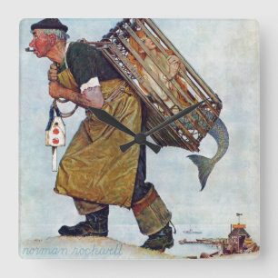 Mermaid Vierkante Klok