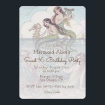 Mermaid Vintage Sweet 16 Anniversaire Invitation<br><div class="desc">Tous les textes par défaut de cette carte d'illustration vintage peuvent être entièrement customisés avec vos propres mots et vous pouvez également modifier les polices, les tailles, le placement de texte et les couleurs du texte. Pour modifier le texte uniquement, utilisez l'option Personnaliser le texte. Pour des modifications plus importantes,...</div>