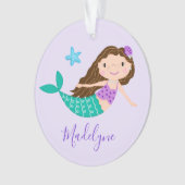 Mermaid Violet Nom Personnalisé Script (devant)