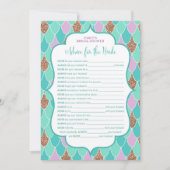 Mermaid Vrijgezellenfeest Game 5x7 Uitnodiging (Voorkant)