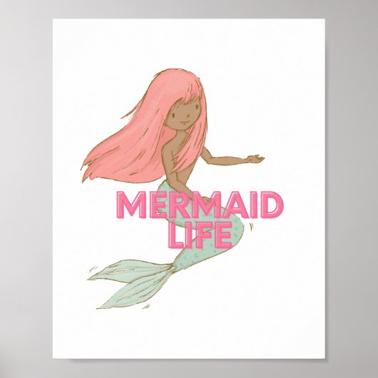 Mermaid Wall Art Poster (Voorkant)