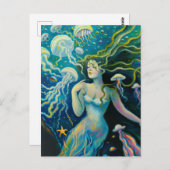  Mermaid Wall Decor Mermaids Zee Nymph Briefkaart (Voorkant / Achterkant)