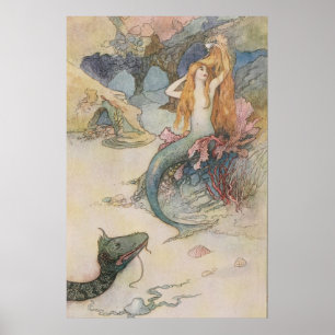 Mermaid Warwick Goble (1862-1943) Poster