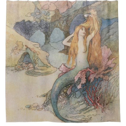 Mermaid Warwick Goble Douchegordijn (Voorkant)