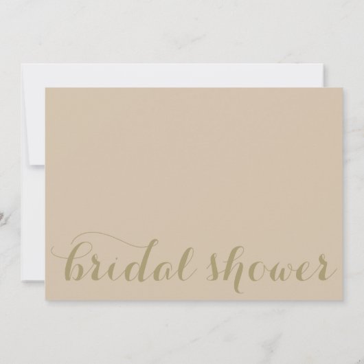 Mermaid Wedding Gown Old Bridal Shower Kaart (Achterkant)