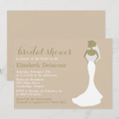 Mermaid Wedding Gown Old Bridal Shower Kaart (Voorkant / Achterkant)