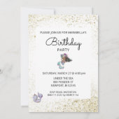 *~* Mermaid Whale Black Hair Invitation d'annivers (Dos)