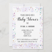 ~ Mermaid Whaleicorn Cute Baby shower Invitation Kaart (Achterkant)
