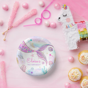 Mermaid Whimsical onder de Zee Birthday Party Papieren Kommen