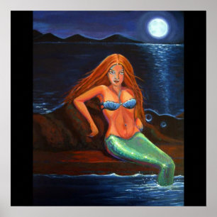 Mermaid Wild - Afdrukken Poster