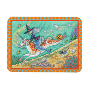 MERMAID WITCH, HALLOWEEN MERHORSE FANTASY MAGNET MAGNEET