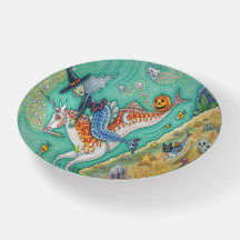 MERMAID WITCH, HALLOWEEN MERHORSE PAPERGEWICHT Ova