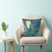 Mermaid with her pearl cushion throw pillow kussen (Stoel)