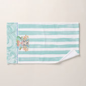 Mermaid with Turtle and Blue Stripes (Serviette à main)