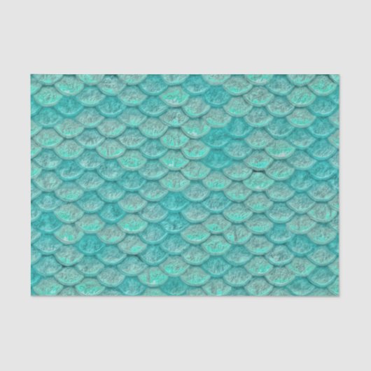 Mermaid Zee Green Scales Tissuepapier (Voorkant)