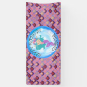 Mermaid Zee Paars Roze Banner (Verticaal)