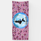 Mermaid Zee Paars Roze Banner (Verticaal)