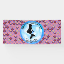 Mermaid Zee Paars Roze Banner